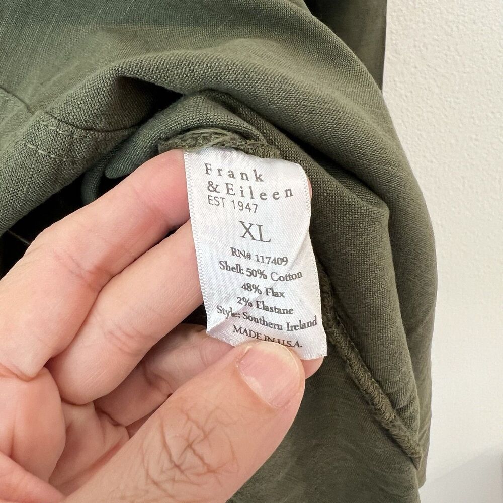 Frank & Eileen Ireland Dress  Hunter Green XL MSRP $458 Utility Quiet Luxury - Picture 5 of 8